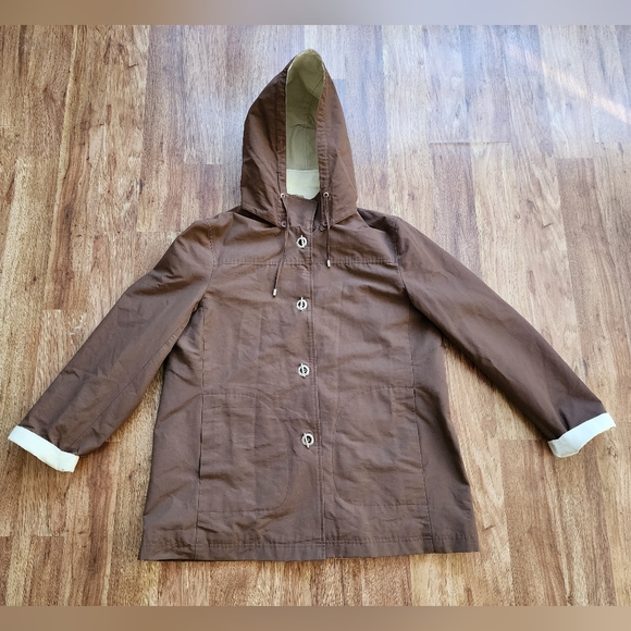 Orvis Jackets & Blazers - Orvis Trench Coat Rain Jacket Parka Lightweight Brown Womens Size L